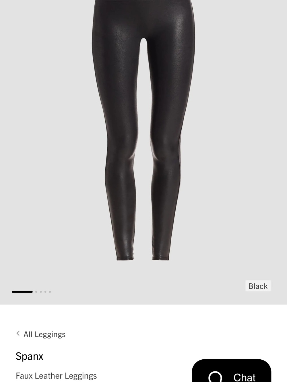 SPANX Black Faux Leather Jeggings